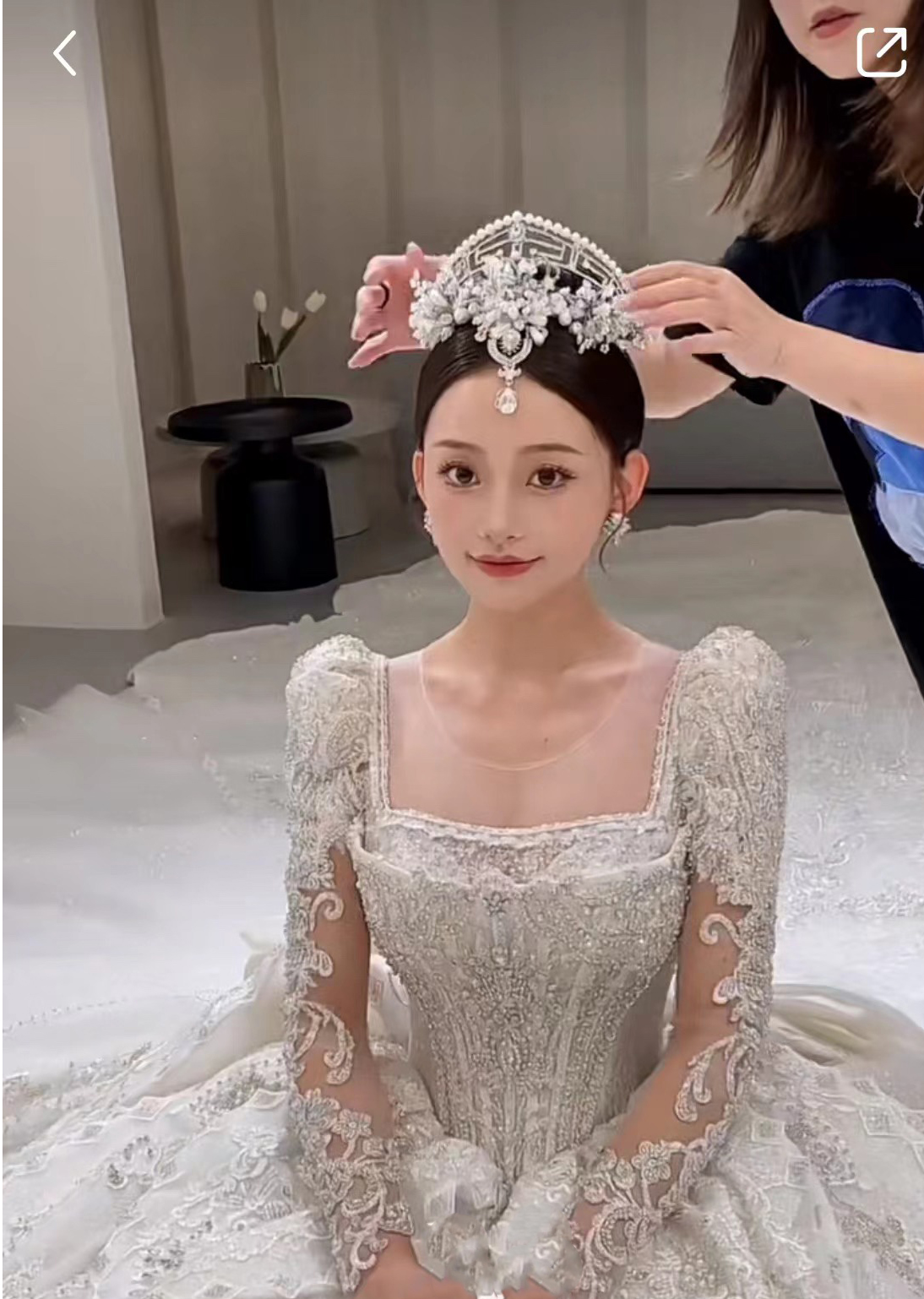 Bridal Crown Double Layer Crystal Tassel Super Immortal Eyebrow Heart Pendant One Piece Princess Birthday Party Crown Wedding Jewelry TS-0058-A
Bridal Crown Double Layer Crystal Tassel Super Immortal Eyebrow Heart Pendant One Piece Princess Birthday Party Crown Wedding Jewelry TS-0058-A