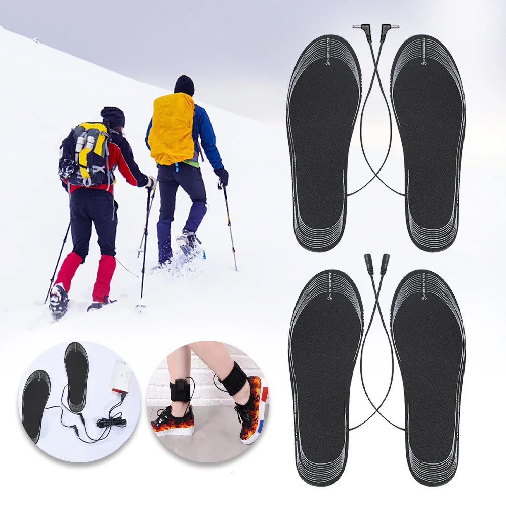 Shoe Parts Accessories High Quality USB Heated Shoe Insoles for feet Electric Foot Warming Pad Warmer Sock Mat Winter Outdoor Sports Heating insoles 2