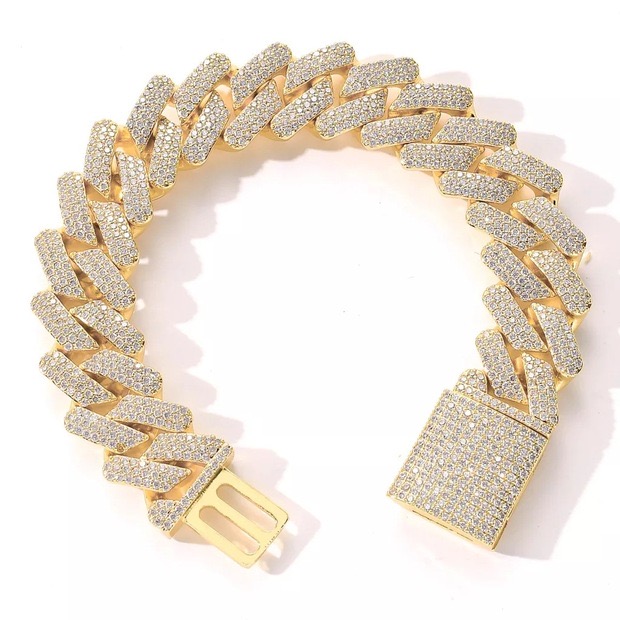 bracelet necklace mossanite cuban link bracelet designer jewelry mens bracelet fashion personality luxury Hip Hop Iced Out gold silver rose gold Vvs w