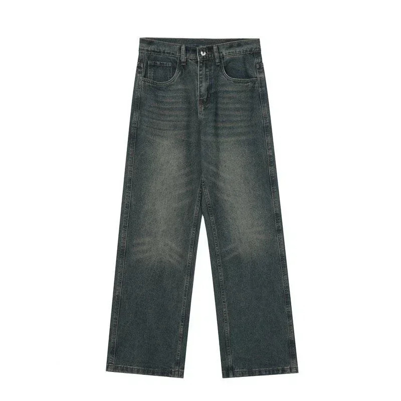 Men's Jeans Y2K Man Korean Casual Grunge Blue Cargo Pants Baggy Vintage Streetwear Wide Leg Wash Denim Trousers Oversize Women Clothes 231129