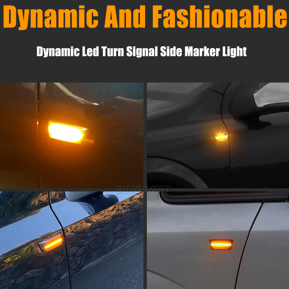 For Opel Insignia Astra H Corsa D Zafira B For Chevrolet Cruze Led Dynamic Side Marker Turn Signal Light Sequential Blinker Lamp