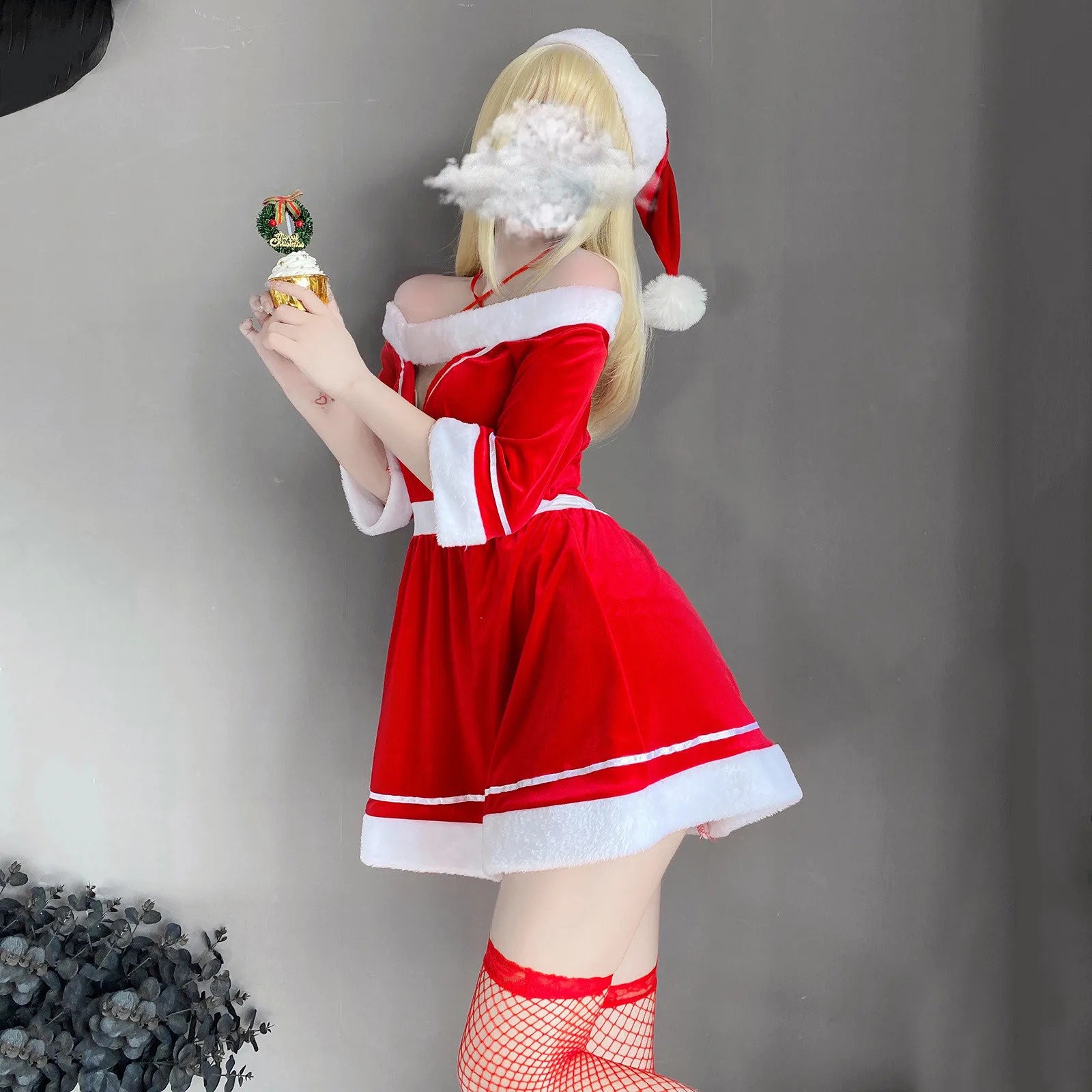 Sexy Set Christmas Women Sexy Miniskirt Pajamas Sexy Underwear Set Lingerie Lace Camisole for Women Set 231130