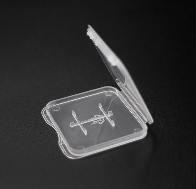 2 in 1 Standard Memory pack box Card Case Holder Micro SD TF Card Storage Transparent Plastic Boxes SN4516