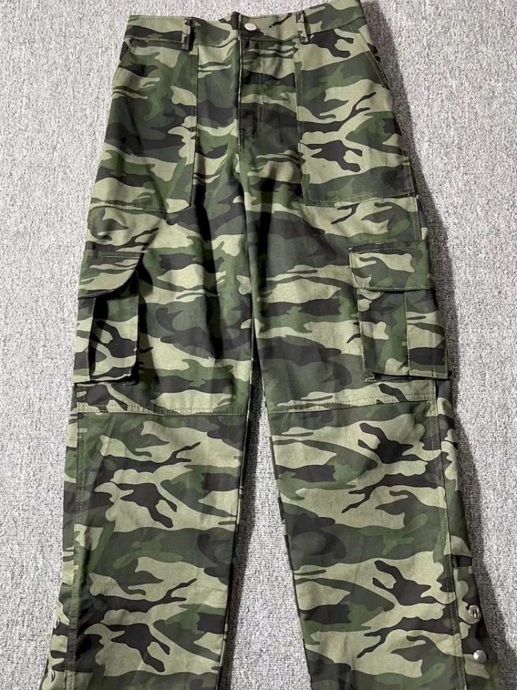 Men's Pants Foufurieux Cargo Pants Men Baggy Fashion Streetwear Men Trousers Loose Cargo Low Rise Pants Y2K Camouflage Army Pants Streetwear 2311