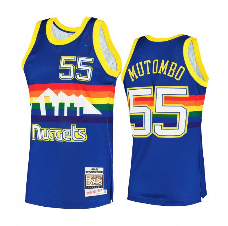 Anthony Allen Iverson Dikembe Mutombo Basketball jerseys Mitchell & Ness blue Men Denver''Nuggets''jersey city kids
Anthony Allen Iverson Dikembe Mutombo Basketball jerseys Mitchell & Ness blue Men Denver''Nuggets''jersey city kids