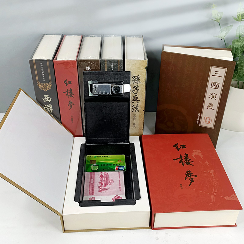 Novelty Items Home Book Safe Key Lock Type High Quality Secret Hidden Metal Steel Simulation Classic s Money Box Coin Bank 230428
