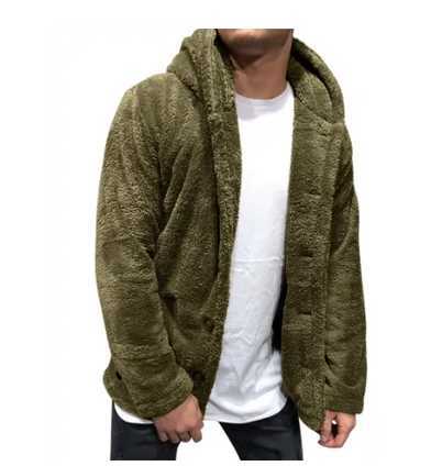 Sweater Fur Men Winter hoodie coat Plush Hooded man hoodies Q231130