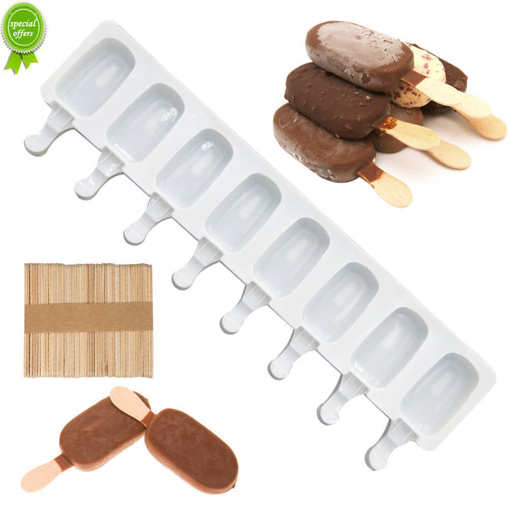 New 8 Hole Silicone Ice Cream Mold Magnum Silicone Mold DIY Fruit Juice Ice Pop Cube Maker Ice Tray Popsicle Mould Baking Accessorie
New 8 Hole Silicone Ice Cream Mold Magnum Silicone Mold DIY Fruit Juice Ice Pop Cube Maker Ice Tray Popsicle Mould Baking Accessorie
