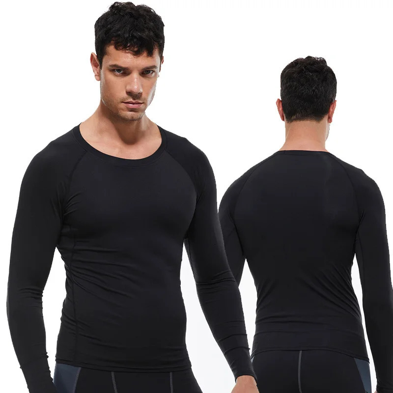 Men s T Shirts Tops Long Sleeve Shirt Black rashgard Compression Sport Top Workout bodybuilding clothing sun protection second skin 4xl 231130