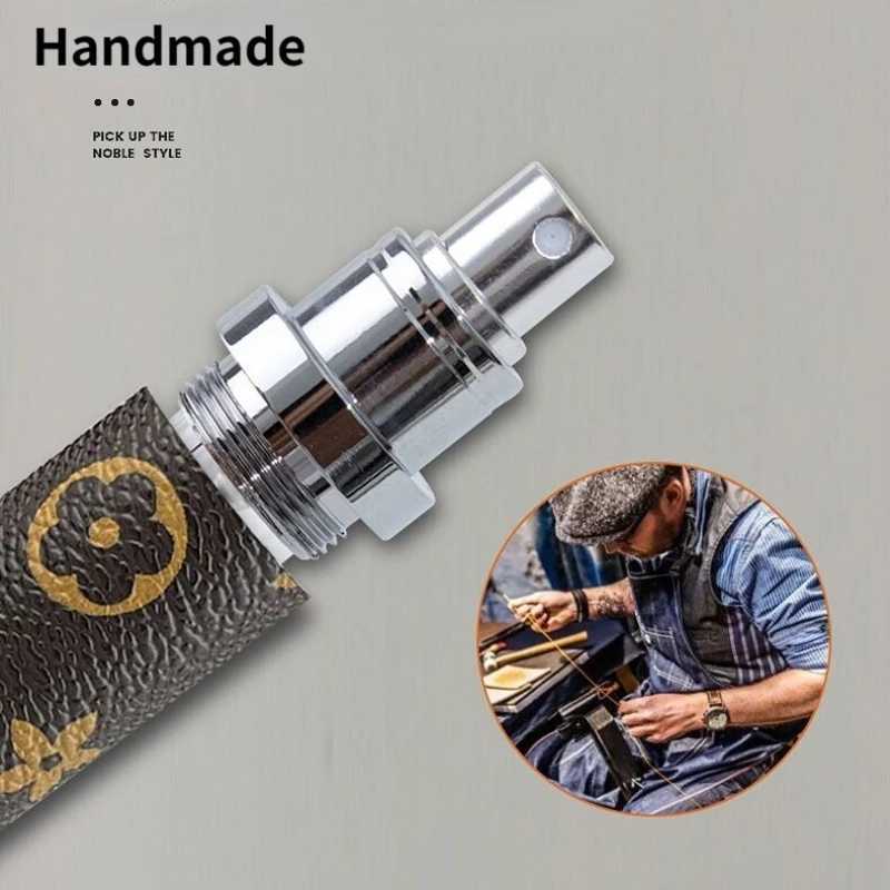 10ml Leather Perfume Bottle Refillable Atomizer For Travel Spray With Ultral Fine Mist Fragrance Container