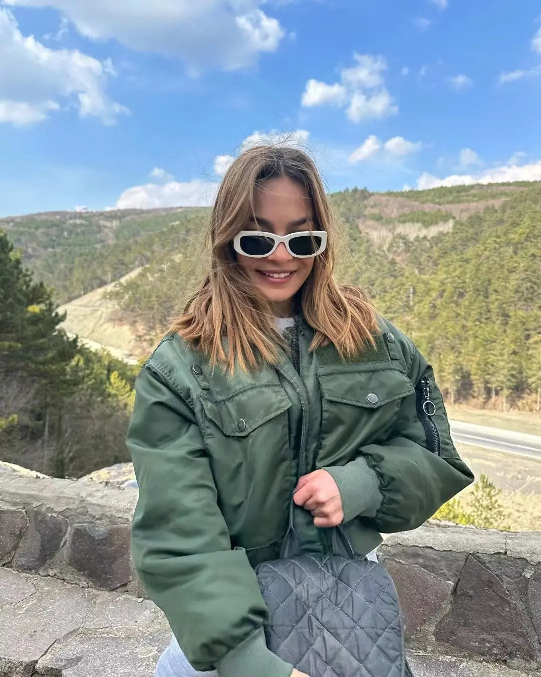 Womens Jackets SLTNX TRAF Fashion Bomber for Women Winter Chic Pockets Short Coats Female Stand Front Zipper Coat Ladies Outerwear 231129