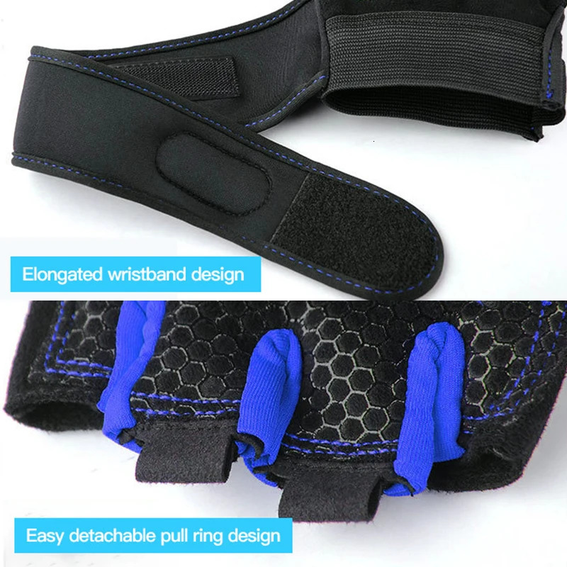 Five Fingers Gloves Gym for Men Women Fitness Weight Lifting Wristband Body Building Training Sports Exercise Cycling Glove Shockproof 231130