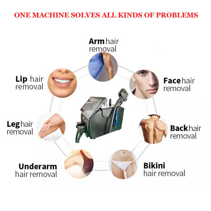 755 808 1064nm Hair Removal Machine pico ND yag tattoo remove device 50 millions shots