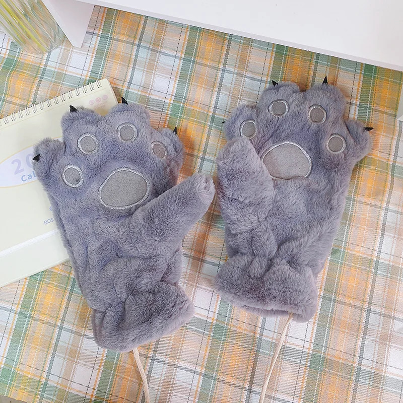 Five Fingers Glove Bear Palm Paw Animals Plushclaw Glove Paws Costumes Cosplay Cute Cartoon Simulation Furry Mittens Winter Warm 231130