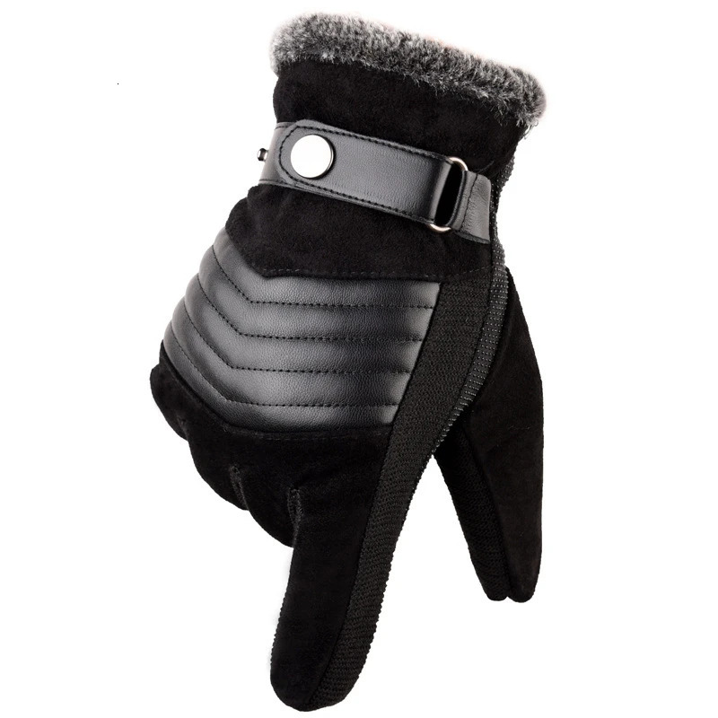 Five Fingers Gloves Winter Men Touch Screen Warm Casual Mittens for Outdoor Sport Full Finger Solid Glove 231130