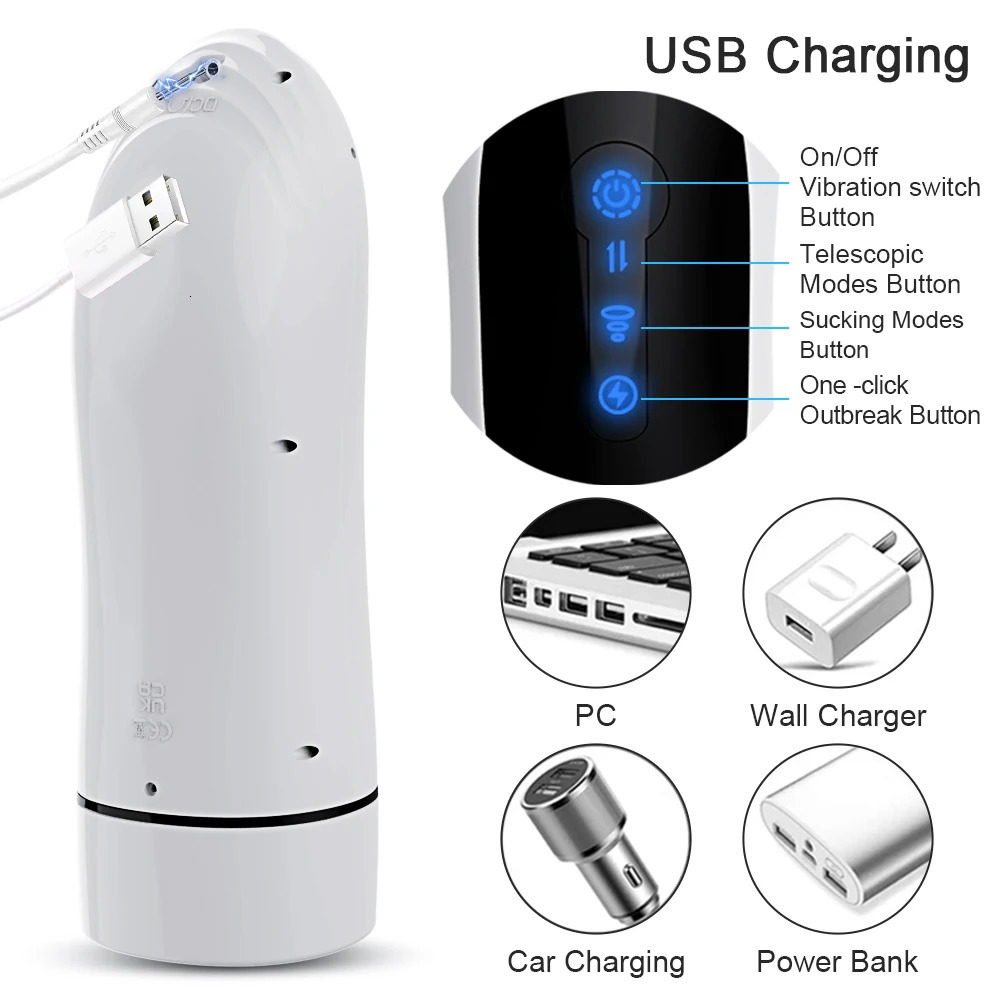 Pump Toys Automatic Telescopic Sucking Masturbators for Men Male masturbator Cup Thrusting Masturbation Piston Adult Equipment Sex Toy 231130