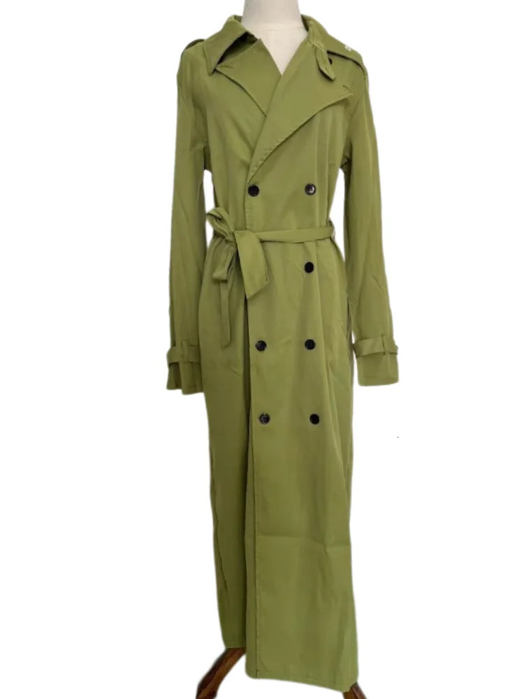 Men's Trench Coats British Style Long Trench Coat Men Autumn Double Breasted Lapel with Belt Male Streetwear Business Casual Loose Overcoat 23112