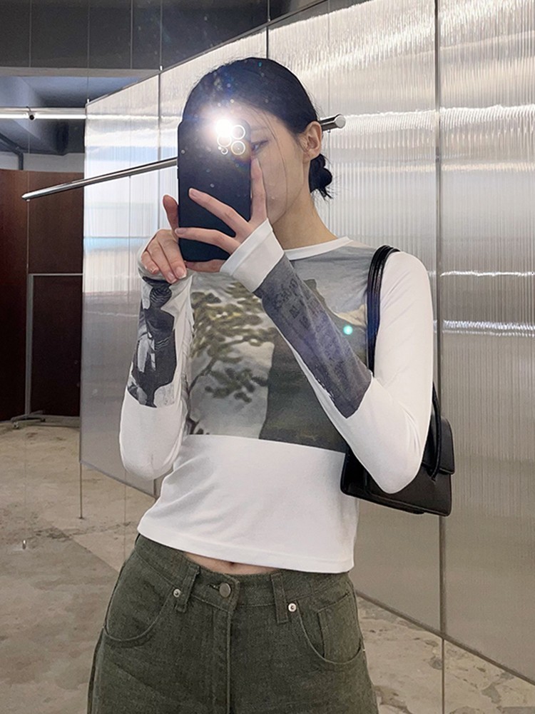 Women's T-Shirt Tonngirls Grunge Tops Korean Style Long Sleeve Stranger Things T Shirt Y2k Vintage T-shirt Women Spring Streetwear Tee Tops 23042
