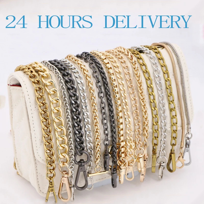 Metal Chain strap for bags DIY Handles Crossbody Accessories for Handbag Detachable Replacement Purse Chain strap 231129