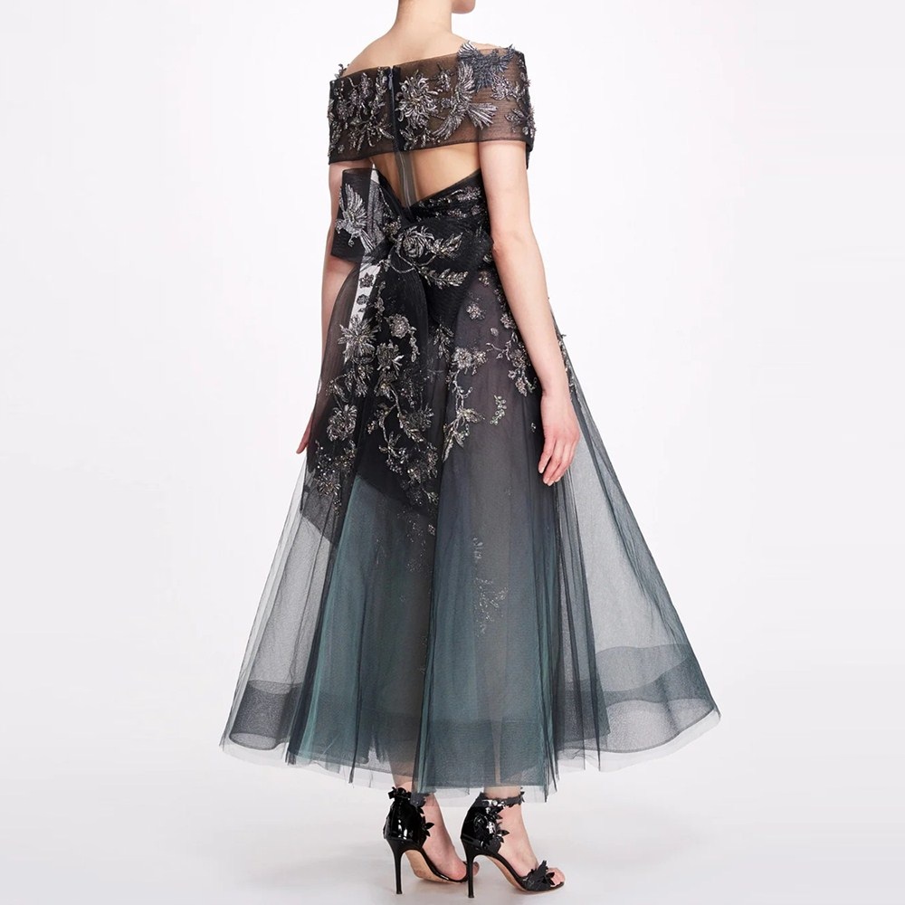 Illusion Sage Off The Shoulder Prom Dresses Glitter Sparkle Appliques Beach Bridal Dress Robe De Mariee