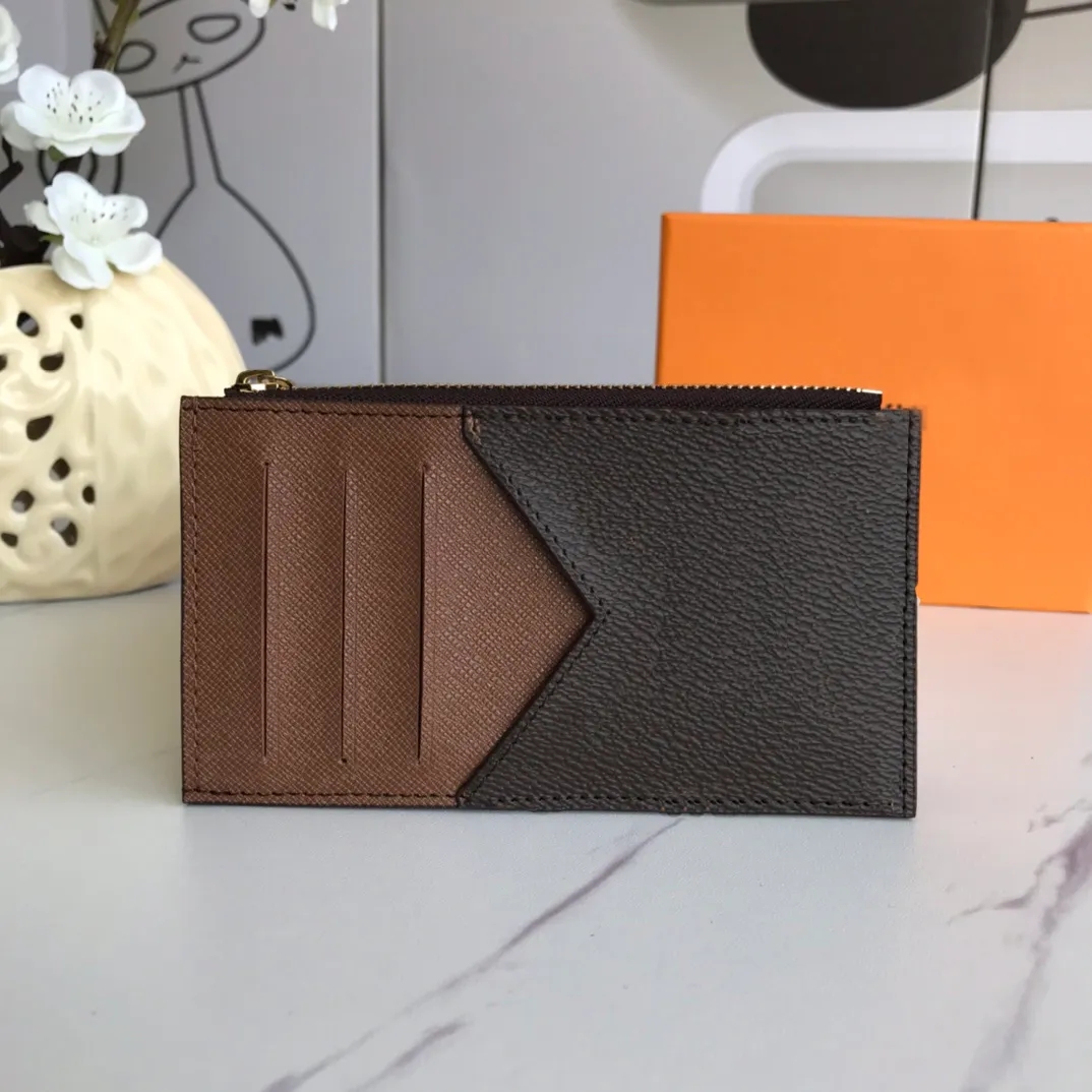 Designer Card Holder Men Womens Cards Holders Lambskin Mini Wallets Coin purse pocket Interior Slot Pockets Genuine Leather ENVELOPPE CARTE DE VISITE bag 64038