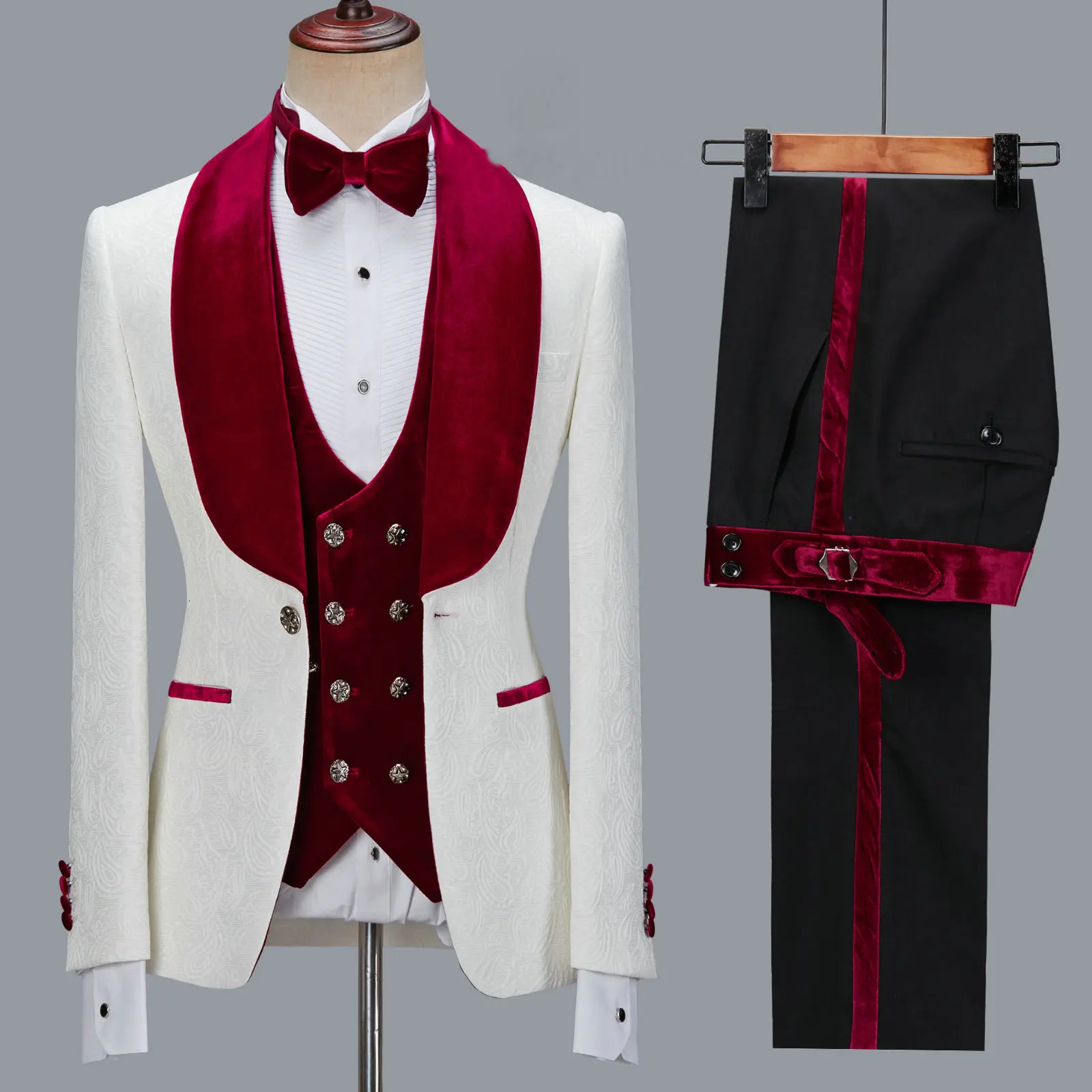 Men's Suits Blazers Floral Jacket Men Suit Slim Fit Wedding Tuxedo Navy Blue Velvet Lapel Groom Party Costume Homme Man Blazer 231129