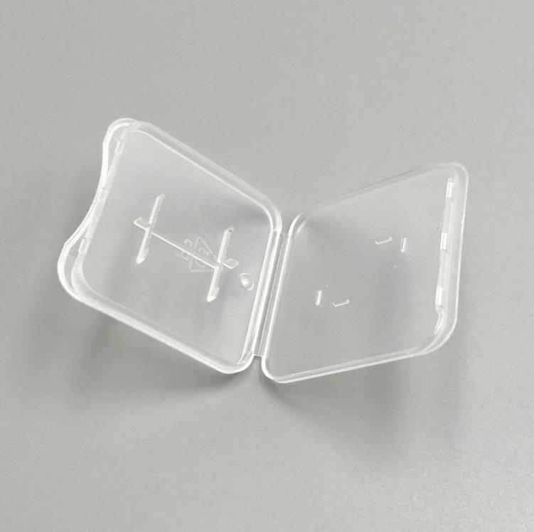 2 in 1 Standard Memory pack box Card Case Holder Micro SD TF Card Storage Transparent Plastic Boxes SN4516