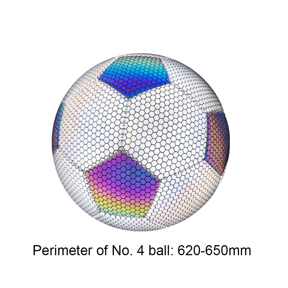 Balls Holographics Reflective Soccer Ball Size 45 Glow In The Dark Footballs Gifts with Inflator Excellent Elasticity Sporting Goods 230428