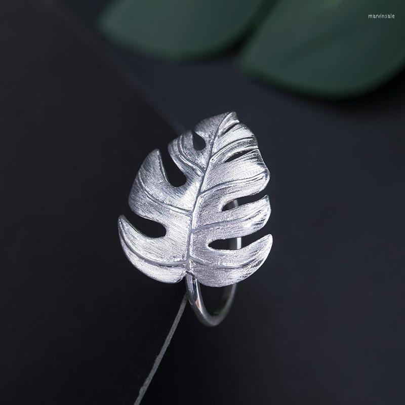 Cluster Rings Real S925 Sterling Silver Natural Designer Fine Jewelry Monstera Leaves Ring Adjustable For Women Bijoux
Cluster Rings Real S925 Sterling Silver Natural Designer Fine Jewelry Monstera Leaves Ring Adjustable For Women Bijoux