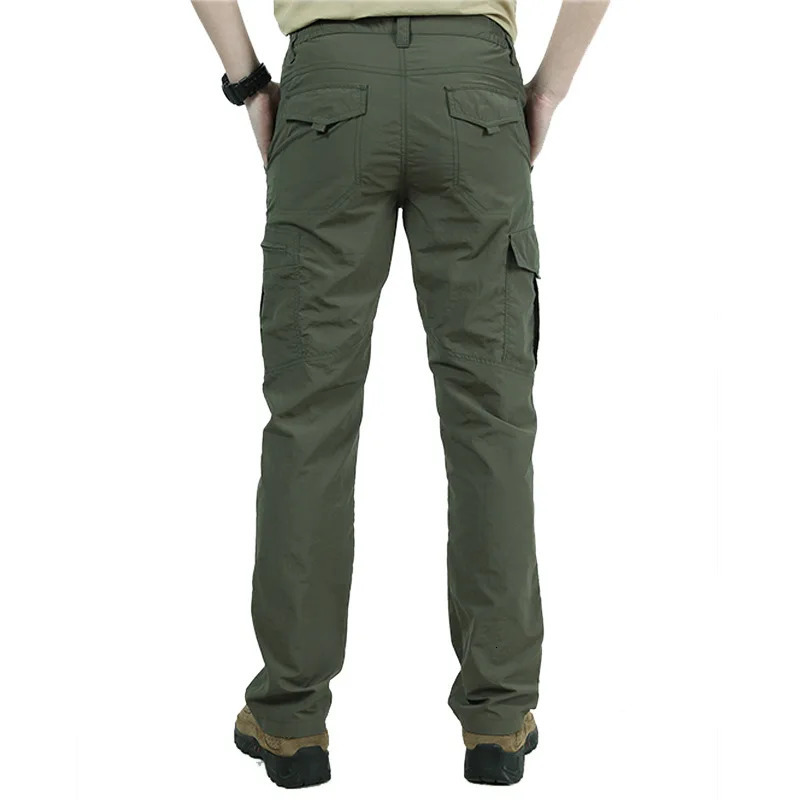 Men's Pants Men's Military Style Cargo Pants Men Summer Waterproof Breathable Male Trousers Joggers Army Pockets Casual Pants Plus Size 4XL 