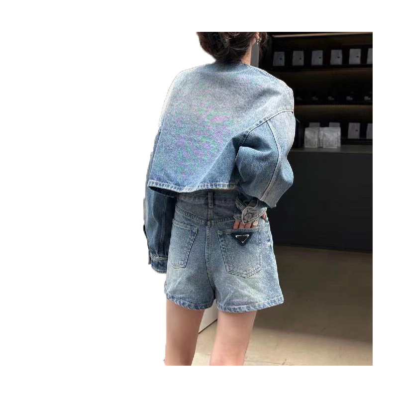 Top Jacket Designer Women Denim Jackets Slim Style Parkas For Lady With Letter Zippers Button Budge Spring Autumn Coat Jeans Fashion Windbreaker 50