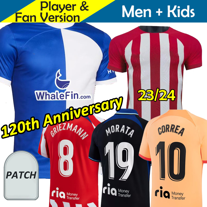 AtlETiCo MaDRidS Soccer Jerseys Kid Kit 23 24 Football Shirt 120 Years Anniversary Camiseta Futbol 2023 2024 Pre Match Training Player Version GRIEZMANN KOKE MORATA, Home epl patch 22-23
AtlETiCo MaDRidS Soccer Jerseys Kid Kit 23 24 Football Shirt 120 Years Anniversary Camiseta Futbol 2023 2024 Pre Match Training Player Version GRIEZMANN KOKE MORATA, Home epl patch 22-23