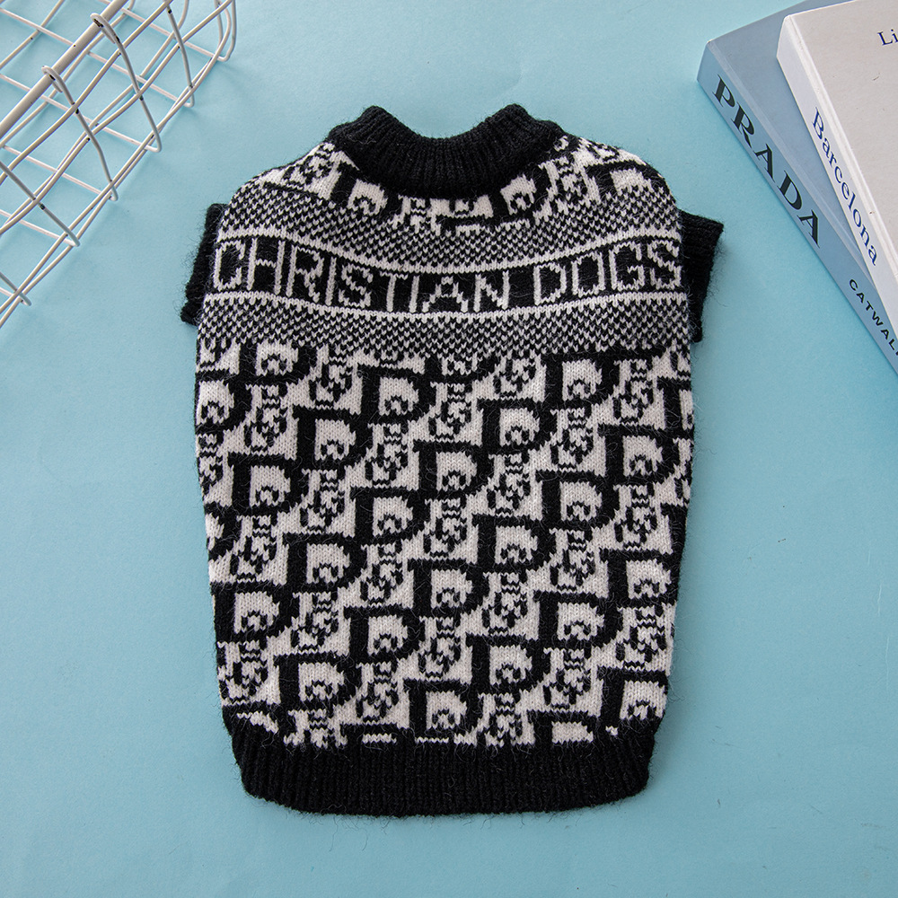 Pet Sweater Autumn/Winter Thickened Fashion New Stock Cat and Dog Clothing Fadou Schnauzer