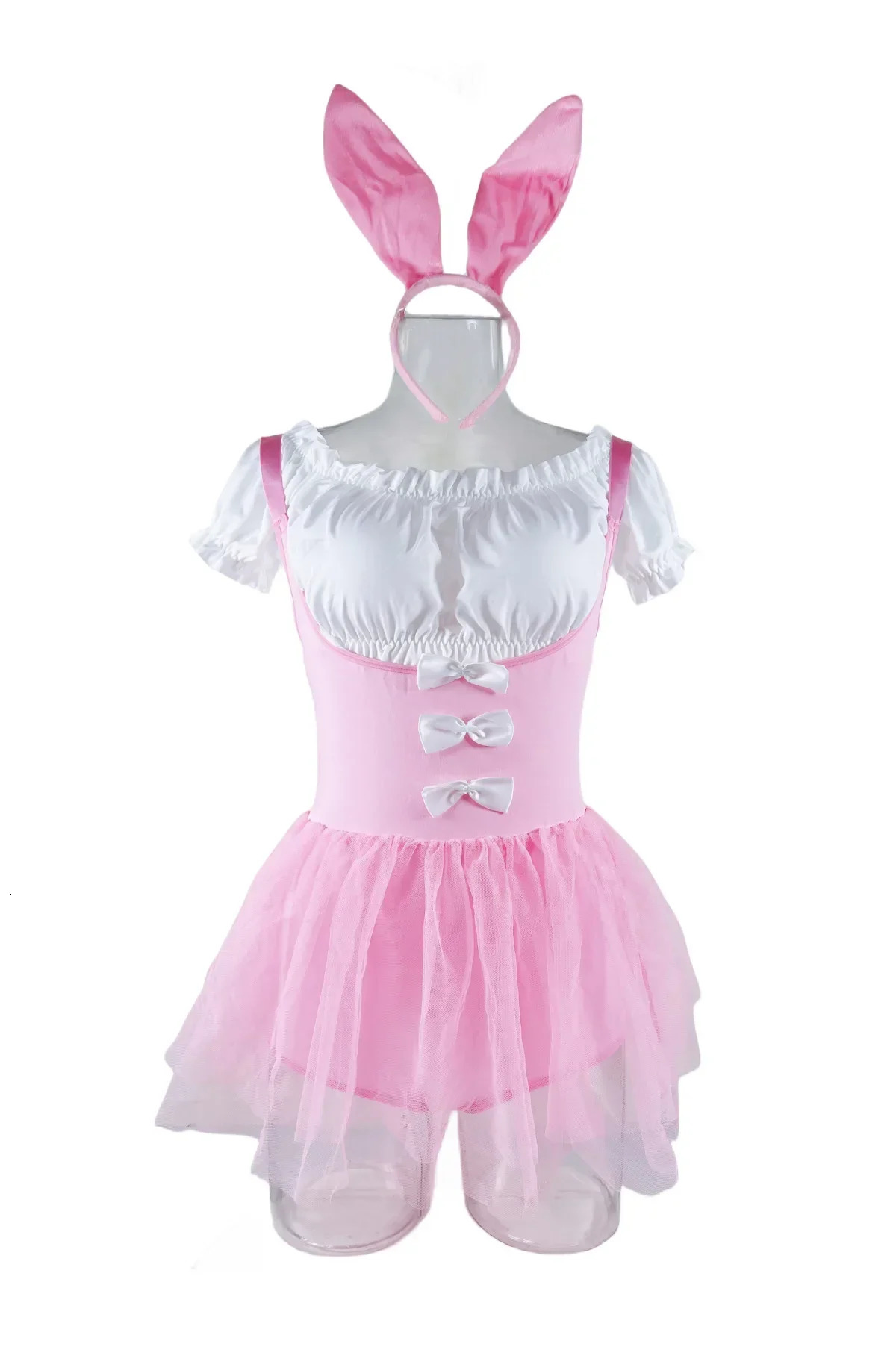 Sexy Set Sexy Underwear Bow Girl Pink Fluffy Skirt Sexy Playful Temptation Bunny. 231130