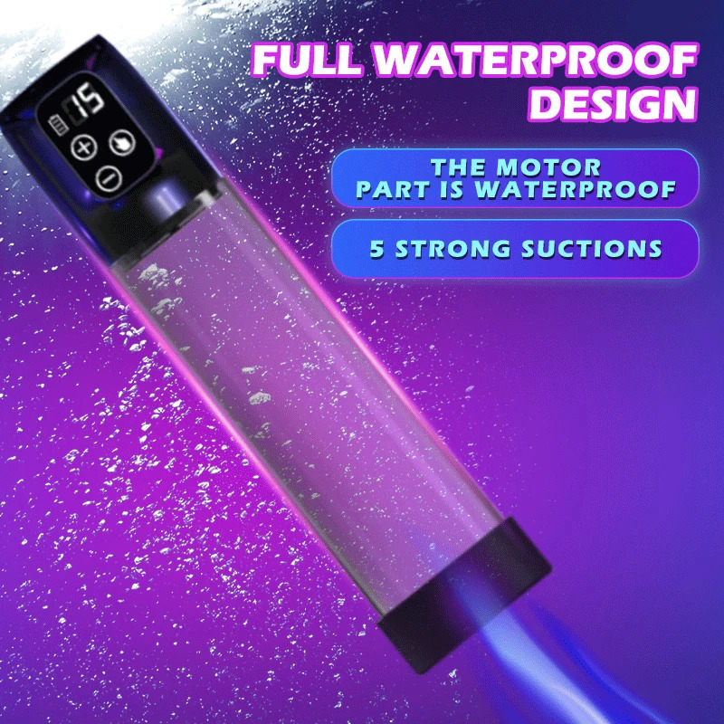 Pump Toys HESEKS IPX7 Electric Penis Pump with 5 Suction Penis Massager Stimulator Enlargement Enhancer Male Masturbator Sex Toys for Men 231130