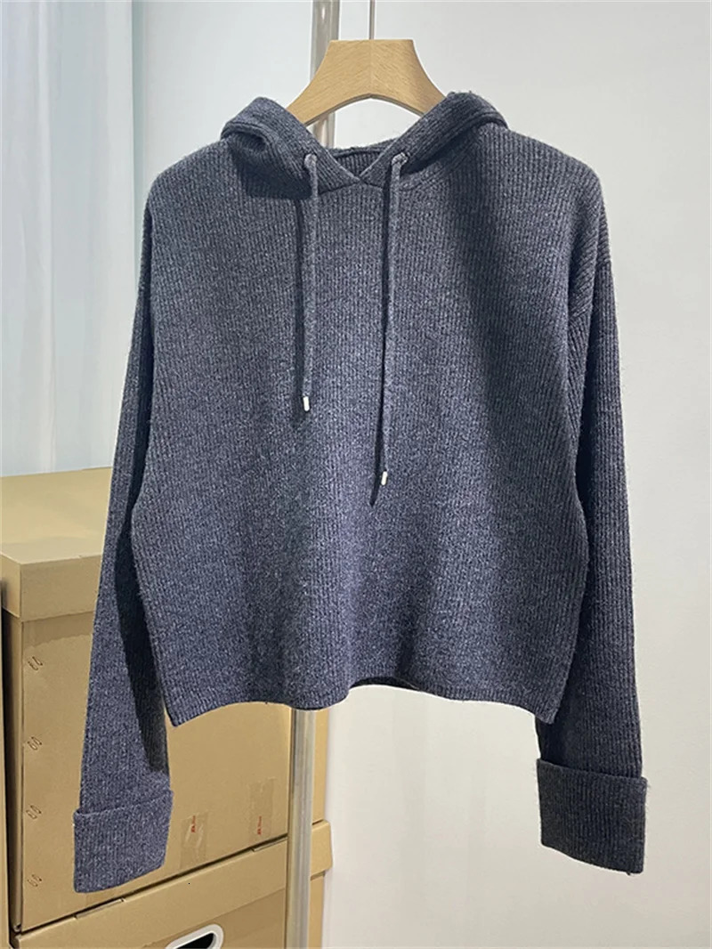 Womens Two Piece Pants 100% cashmere womens hoodie with long sleeves or elastic waist floral straight pants autumn knitted set 231129