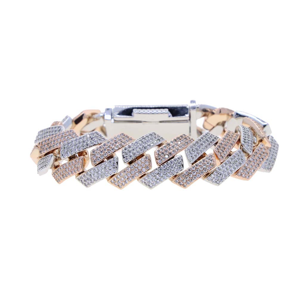 bracelet necklace mossanite cuban link bracelet designer jewelry mens bracelet fashion personality luxury Hip Hop Iced Out gold silver rose gold Vvs w