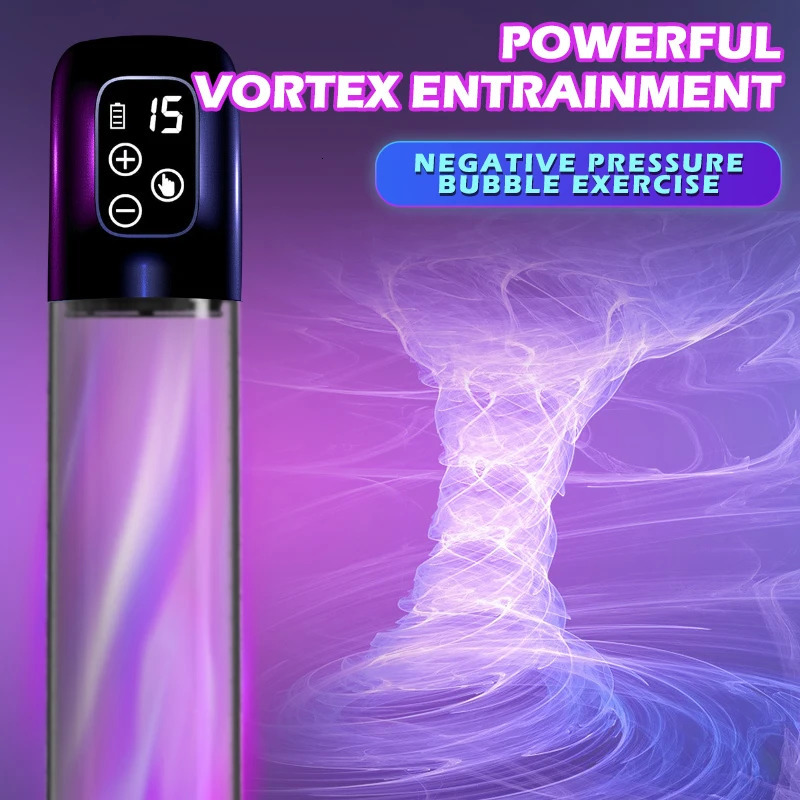 Pump Toys HESEKS IPX7 Electric Penis Pump with 5 Suction Penis Massager Stimulator Enlargement Enhancer Male Masturbator Sex Toys for Men 231130