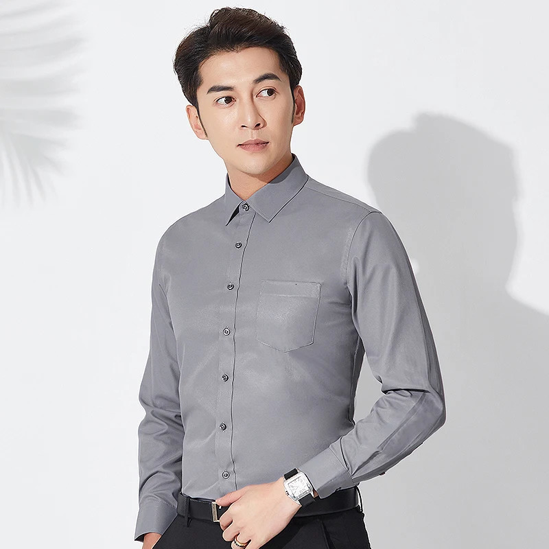 Men's Casual Shirts 8XL Super Oversized Shirt Men's Long Sleeve Mens Shirts Casual Slim Fit Shirt Men Button Down Shirts for Men Korean Clot