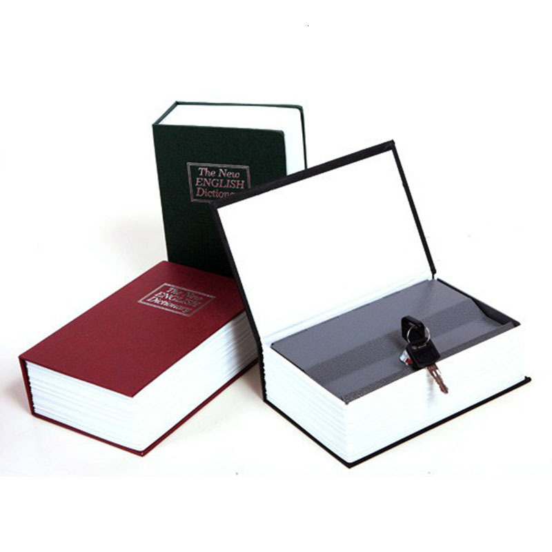 Novelty Items Home Book Safe Key Lock Type High Quality Secret Hidden Metal Steel Simulation Classic s Money Box Coin Bank 230428