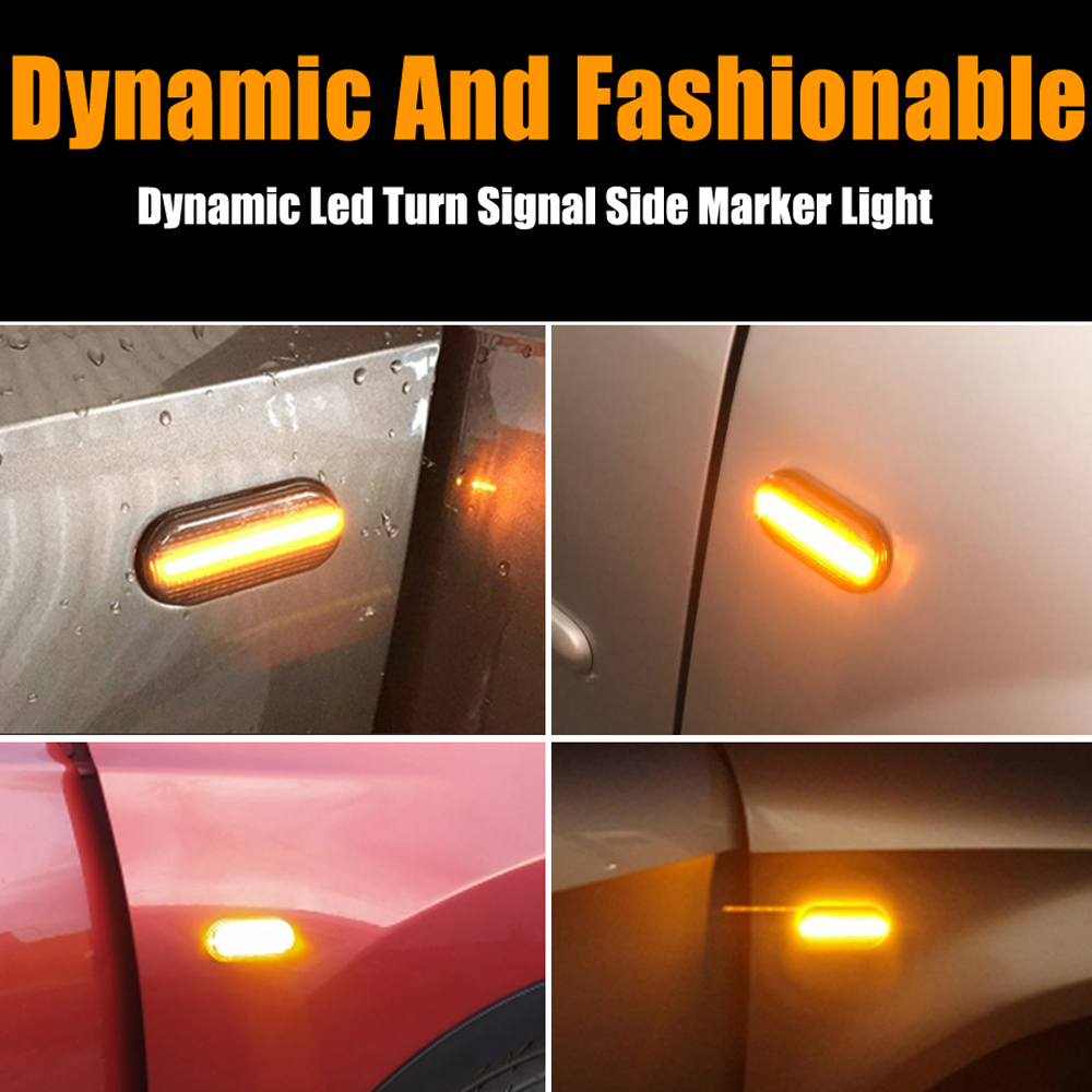 For Renault Clio 1 2 KANGOO MEGANE ESPACE TWINGO MASTER Led Dynamic Side Marker Turn Signal Light for Nissan Opel Smart FORTWO
