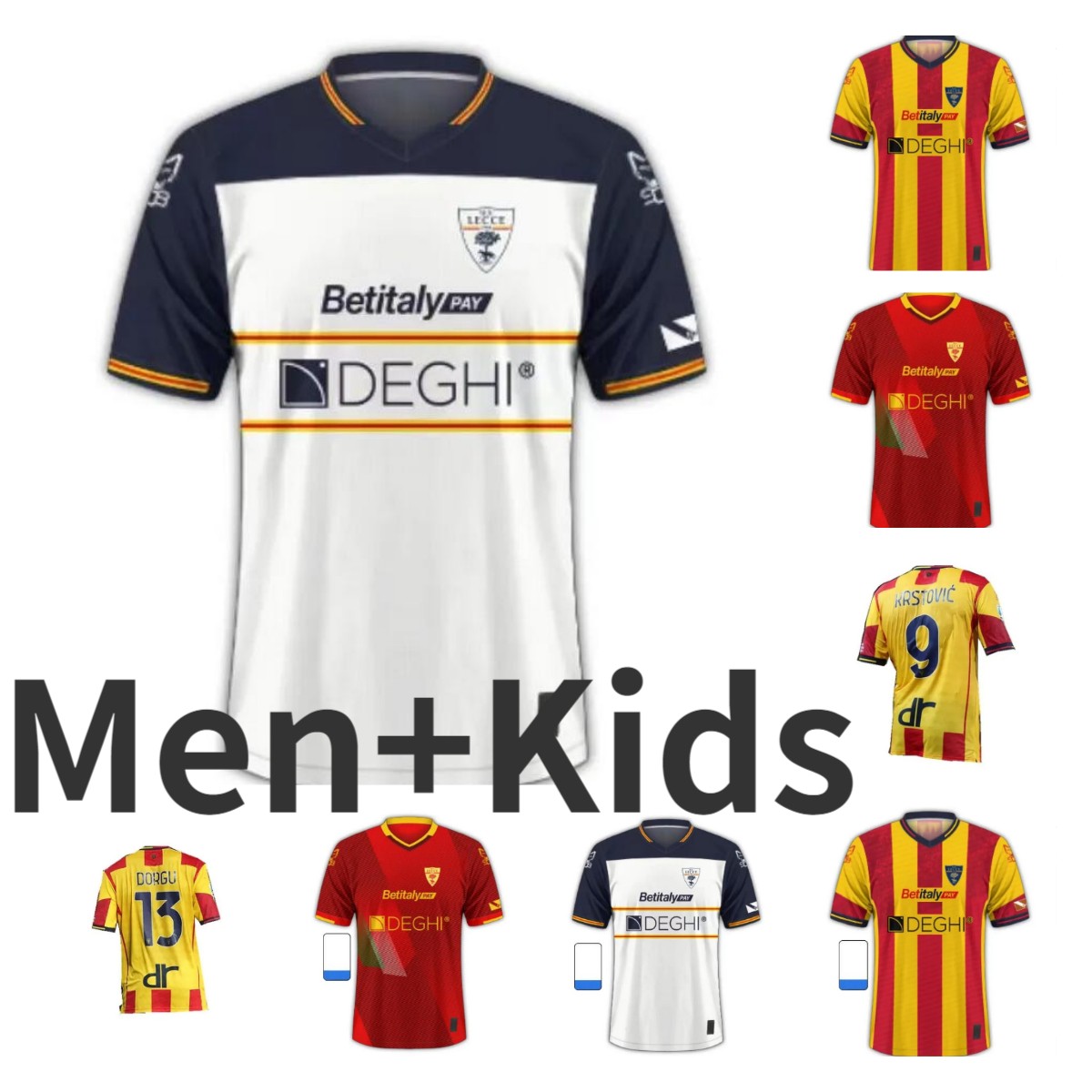 23 24 US Lecce soccer jersey home away third 2023 2024 Strefezza Federico Baschirotto Joan Gonzalez Wladimiro Falcone Marin Pongracic Remi Oudin football shirt kids