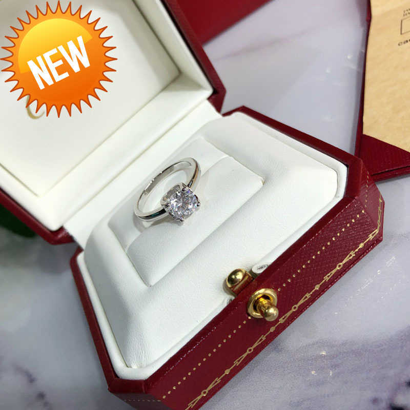 Designer Diamond Ring Luxury Cubic Zircon Ring Fashion Ladies Holiday Gifts Size 5-9 Women Jewelry