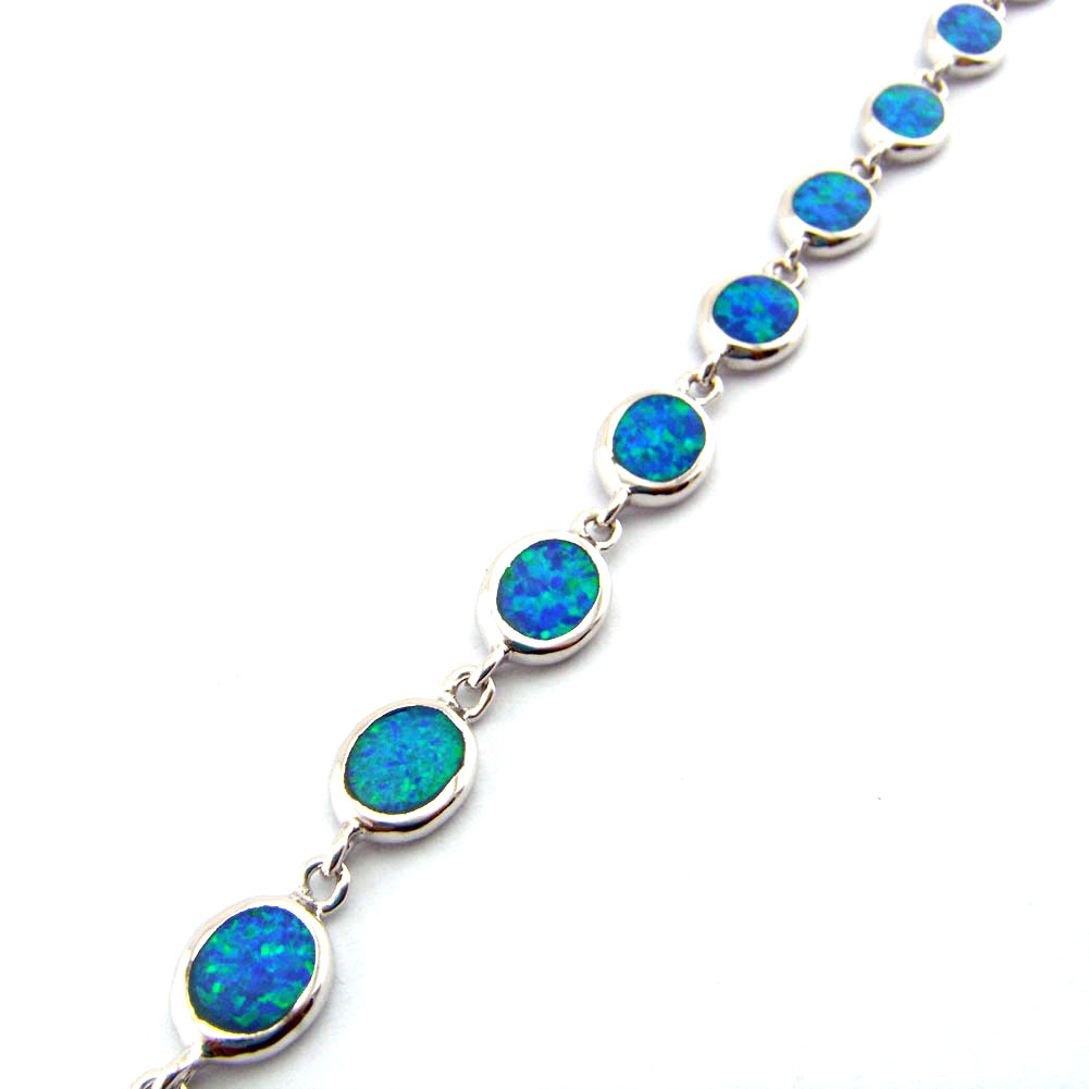 Fashion Bracelet Mystic Rainbow Bracelet BLUE Opal Bracelet for Lady