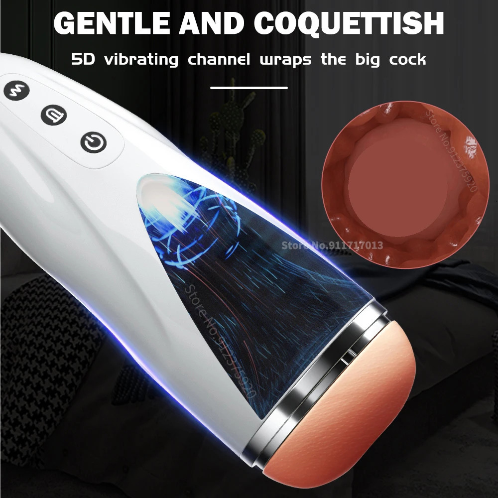 Pump Toys Realistic Tongue and Mouth Male Masturbator Cup Vagina Blowjob Sex Machines Toy for Men Blowjob Vibrating Stroker 231130