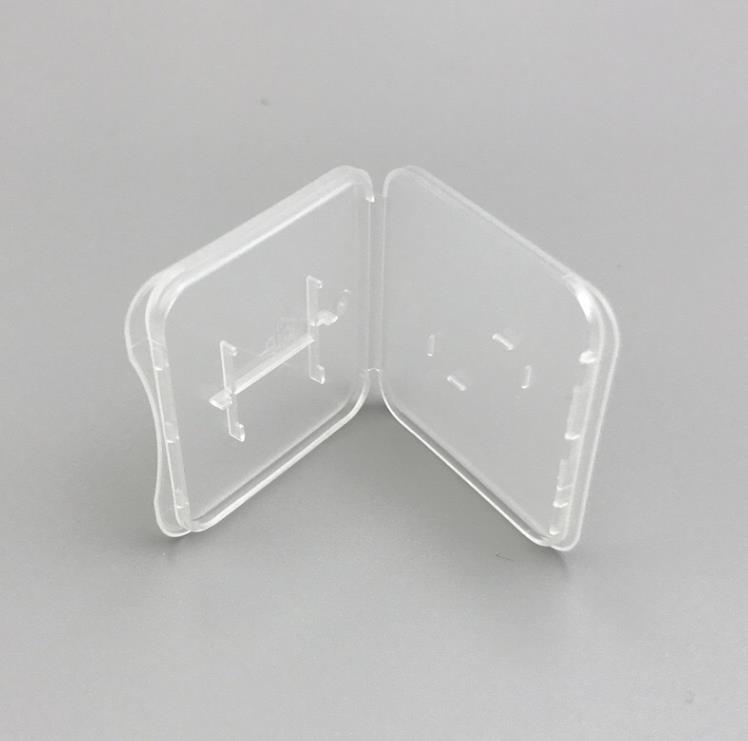 2 in 1 Standard Memory pack box Card Case Holder Micro SD TF Card Storage Transparent Plastic Boxes SN4516