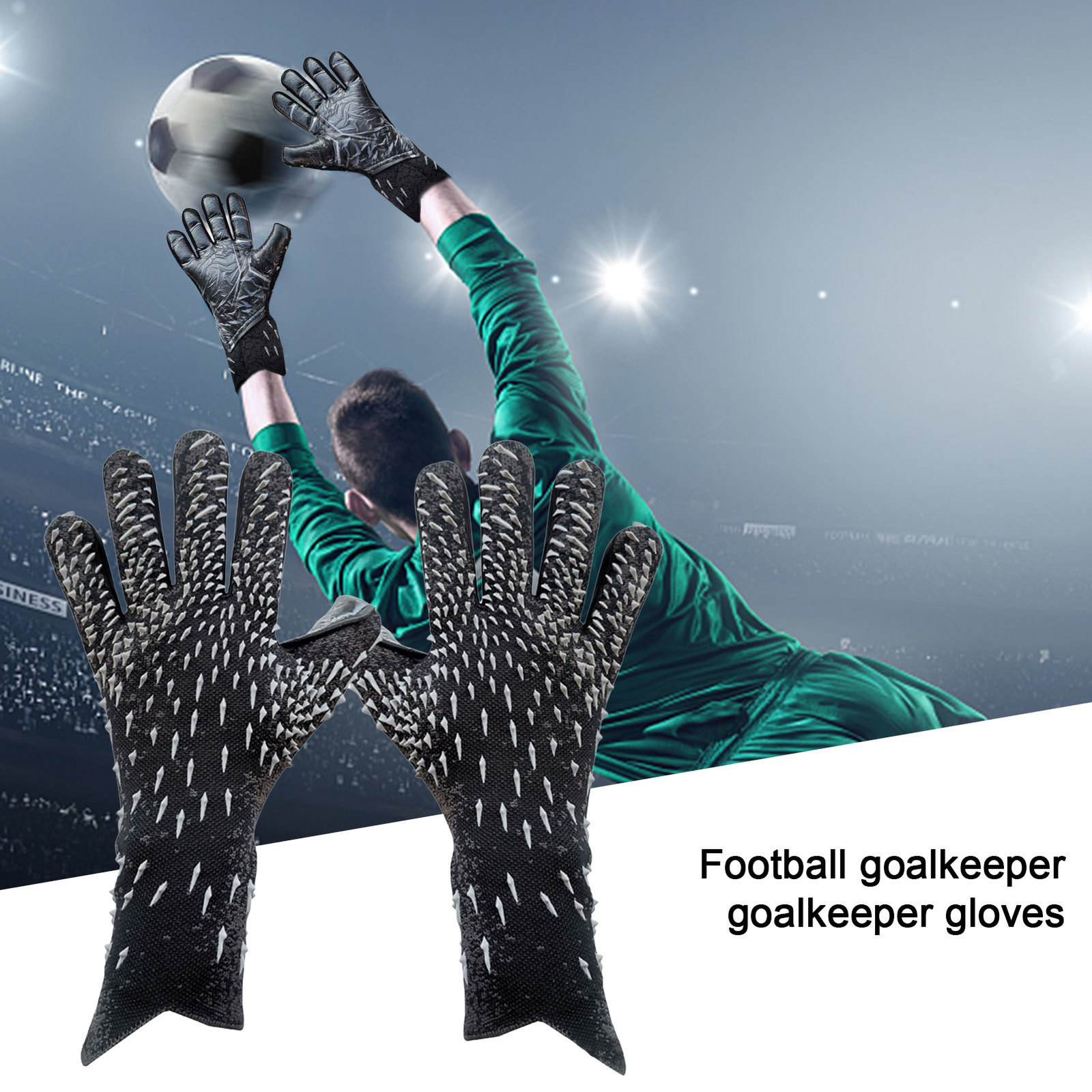 Balls Goalkeeper Goalie Soccer Gloves Strong Grip Gloves With Finger Protection Football Goal Keeper Gloves With Slip Protective Latex 230428