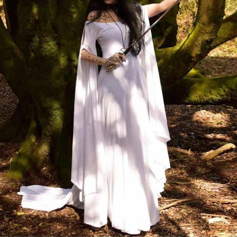 Casual Dresses Women Gothic Halloween Costume Long Sleeve Medieval Renaissance Retro Cosplay Vintage Party Club Victorian Maxi Dress#g3, White
Casual Dresses Women Gothic Halloween Costume Long Sleeve Medieval Renaissance Retro Cosplay Vintage Party Club Victorian Maxi Dress#g3, White