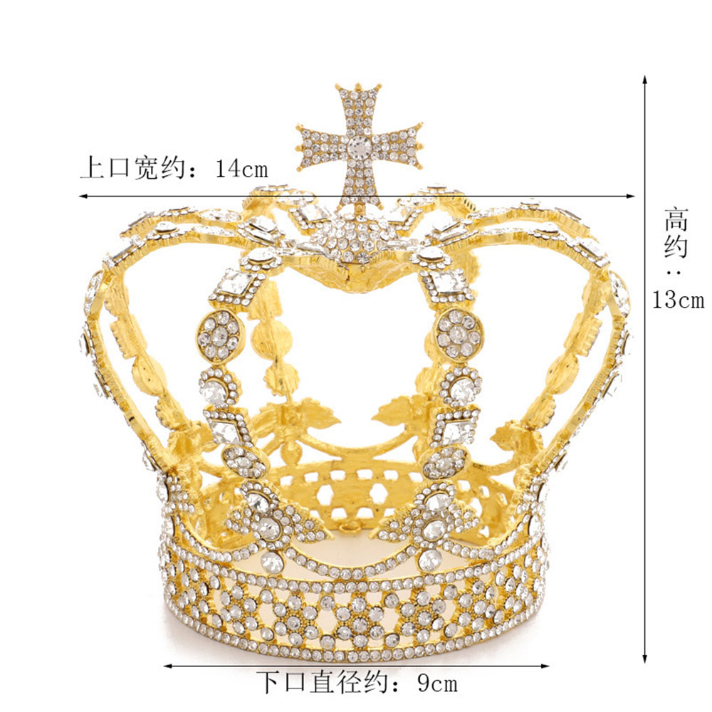 European and American Cross, Water Diamond Crown, Baroque Round Full Diamond Crystal Bridal Headwear, Model Walk Show Accessories TS-0146-B
European and American Cross, Water Diamond Crown, Baroque Round Full Diamond Crystal Bridal Headwear, Model Walk Show Accessories TS-0146-B