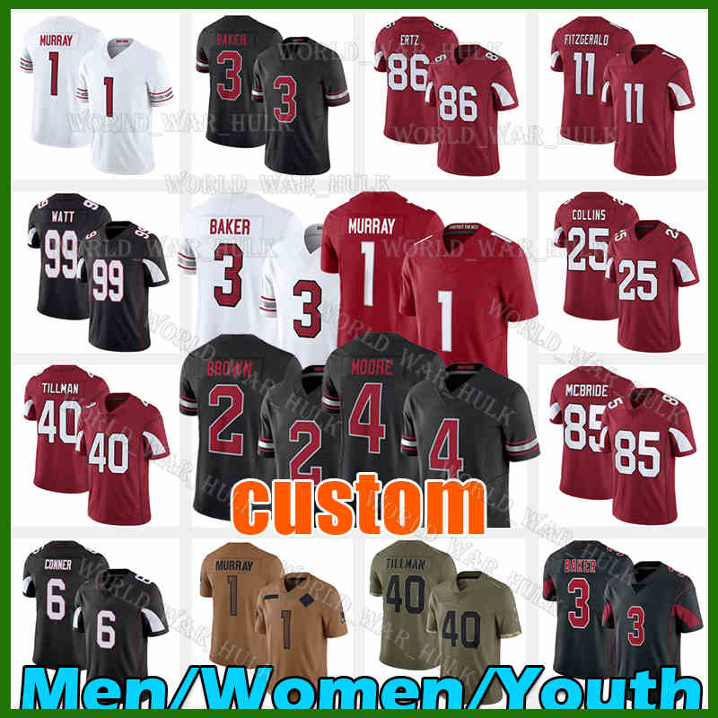 3 Budda Baker Football Jersey 1 Kyler Murray Arizonas 4 Rondale Moore Cardinal 2 Marquise Brown 40 Pat Tillman 6 James Conner Zach Ertz Paris Johnson Jr. Zaven Collins